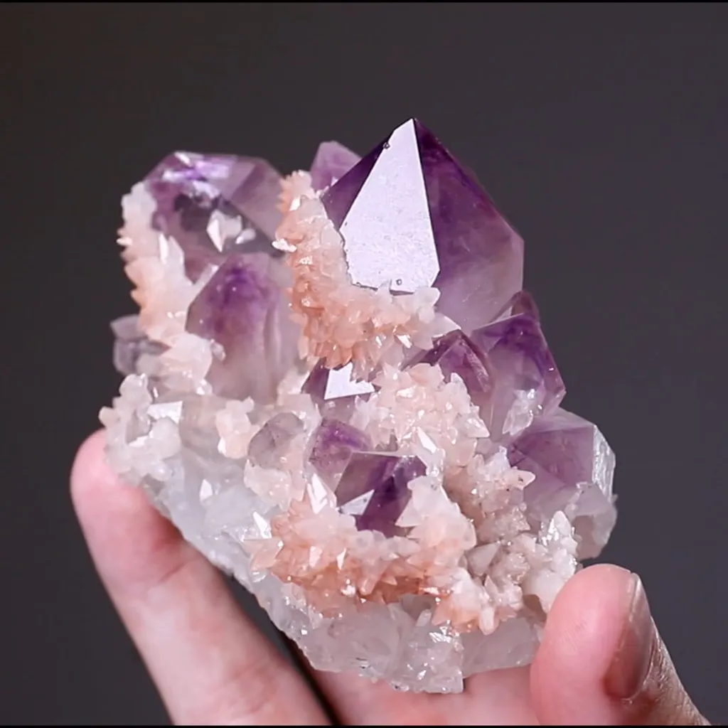 Amethyst with Calcite image