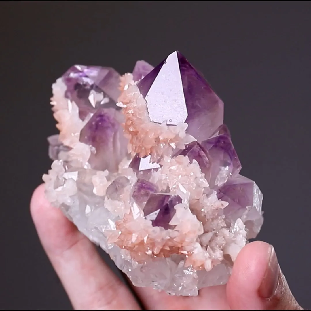 Amethyst with Calcite - image 2
