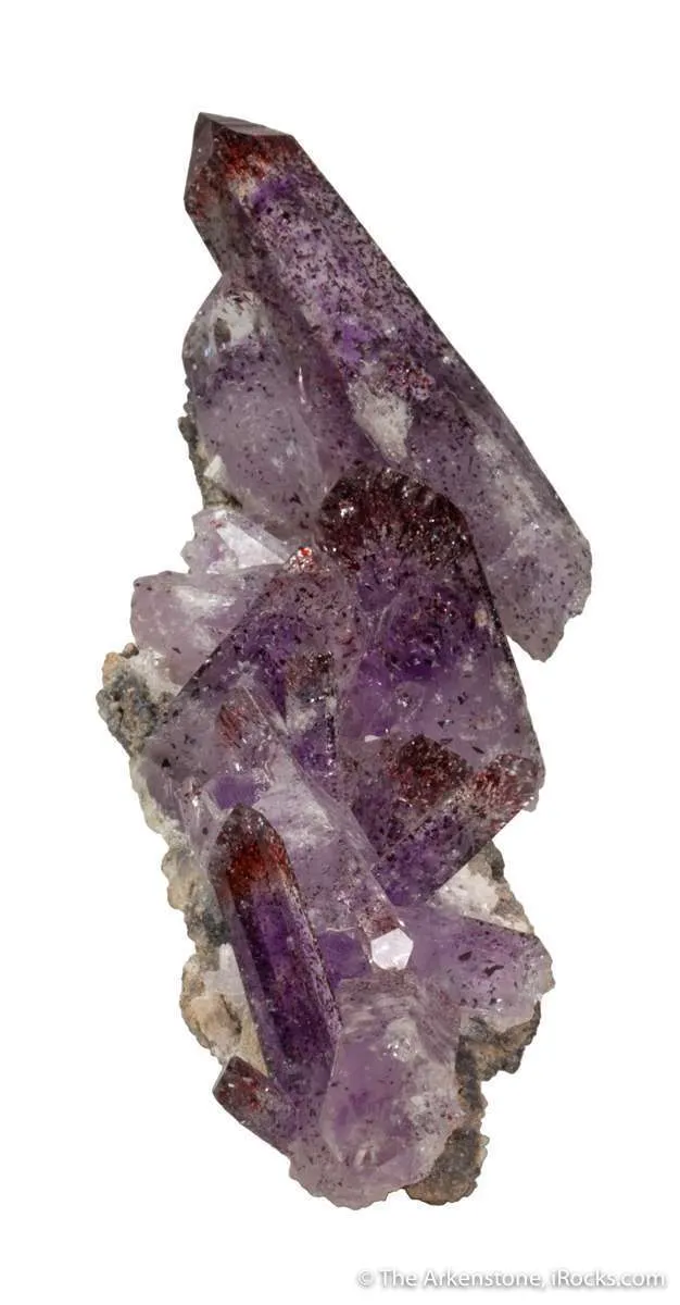 Amethyst with Hematite & Crocidolite inclusions - image 3