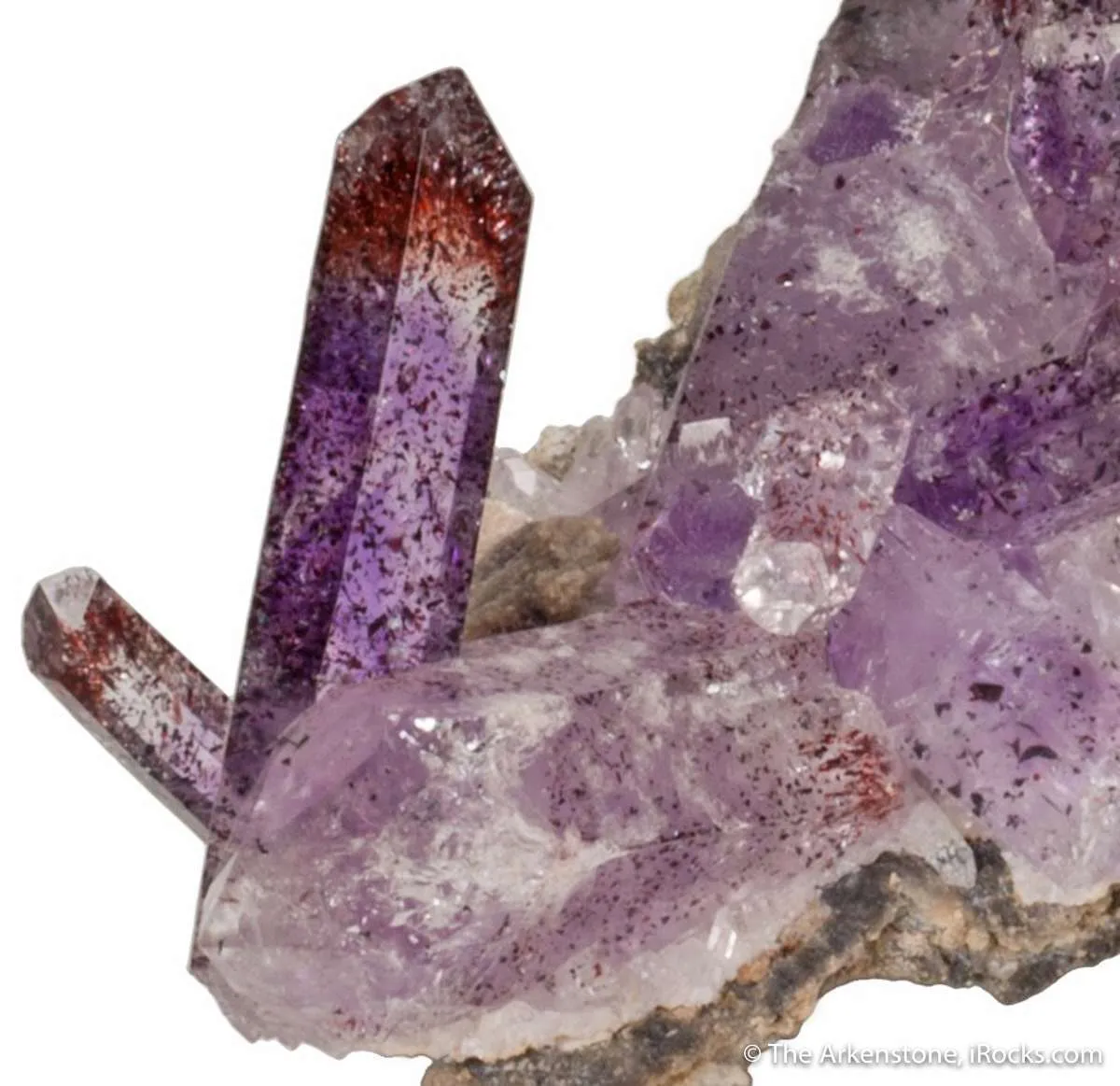 Amethyst with Hematite & Crocidolite inclusions - image 2