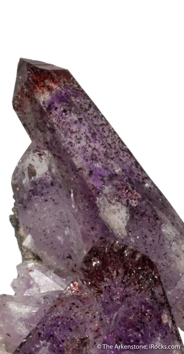 Amethyst with Hematite & Crocidolite inclusions - image 4