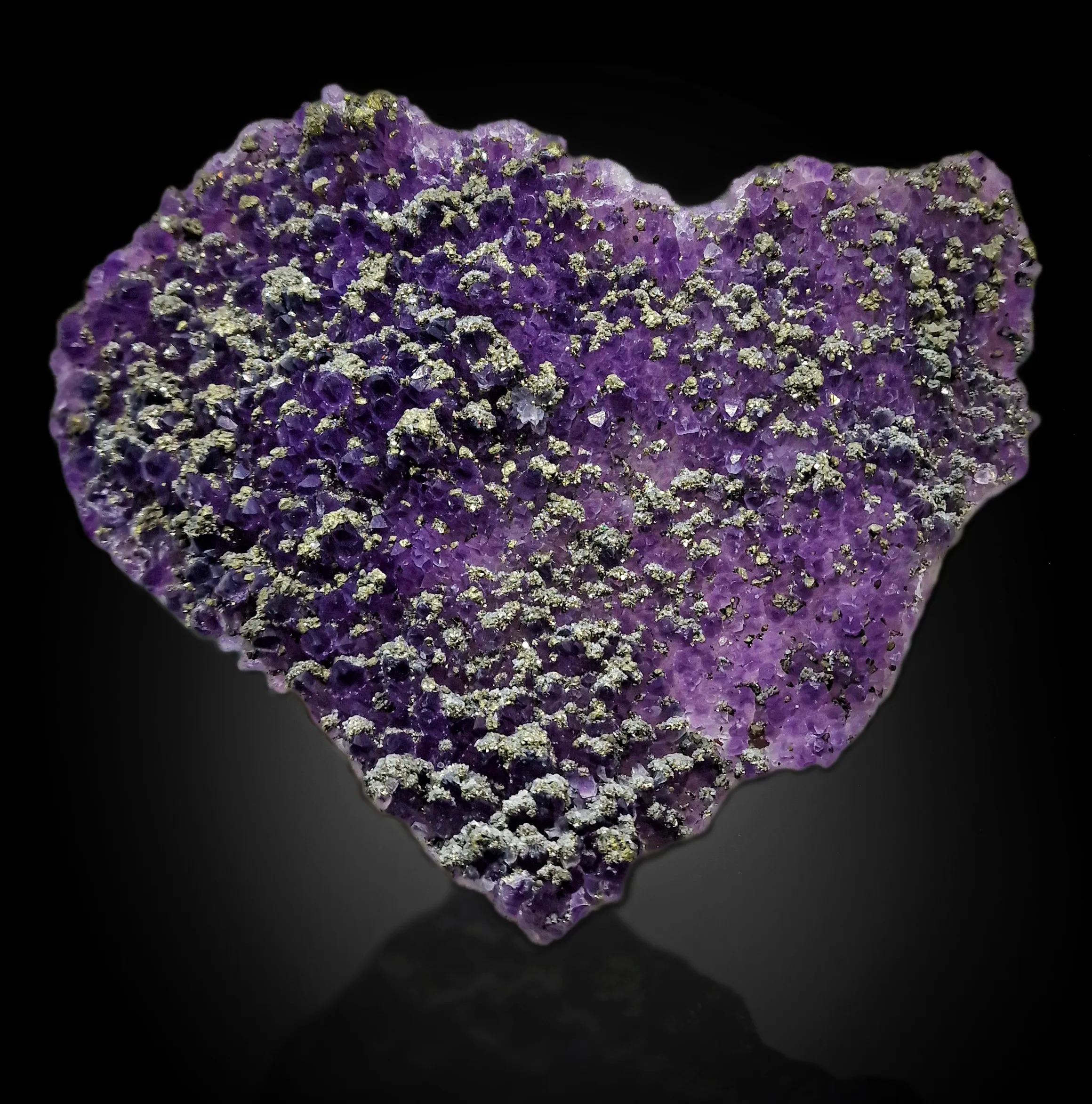 Amethyst with pyrite - image 1