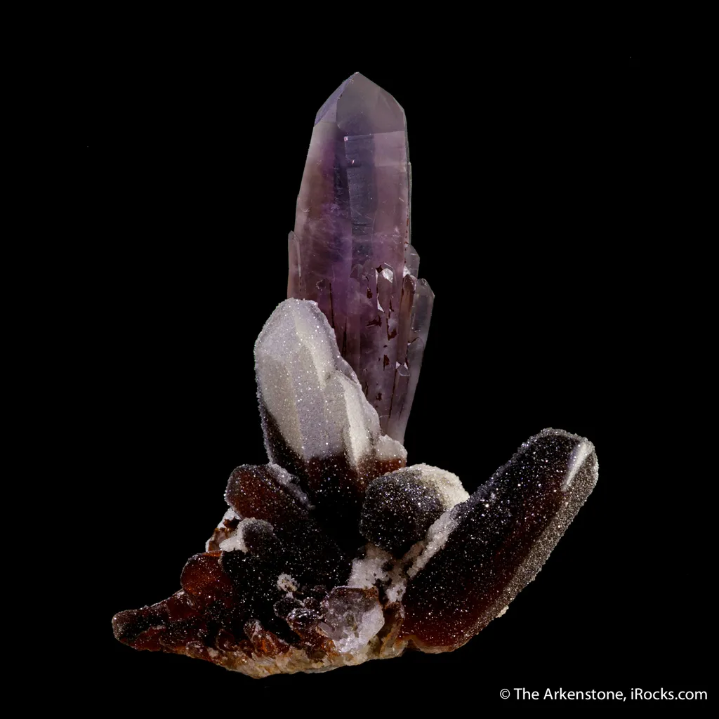 Amethyst with Quartz secondary growths - image 3