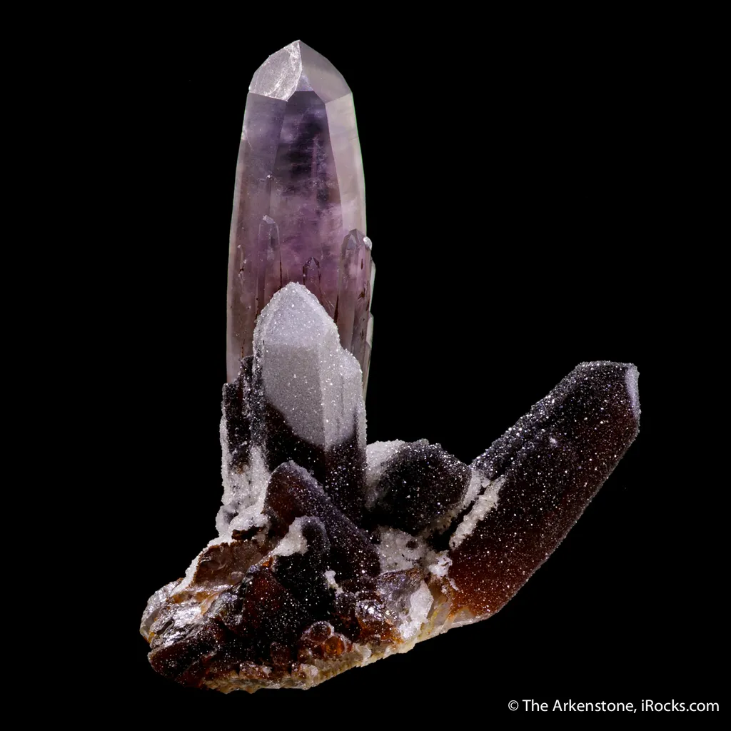 Amethyst with Quartz secondary growths - image 2