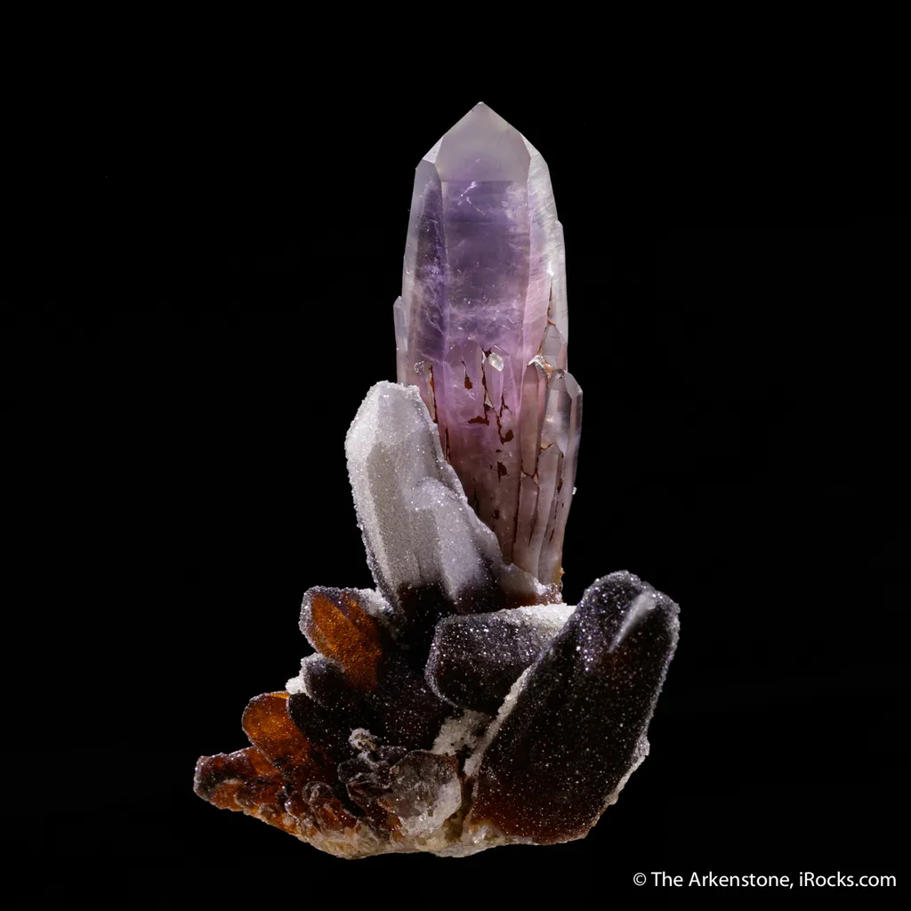 Amethyst with Quartz secondary growths - image 4