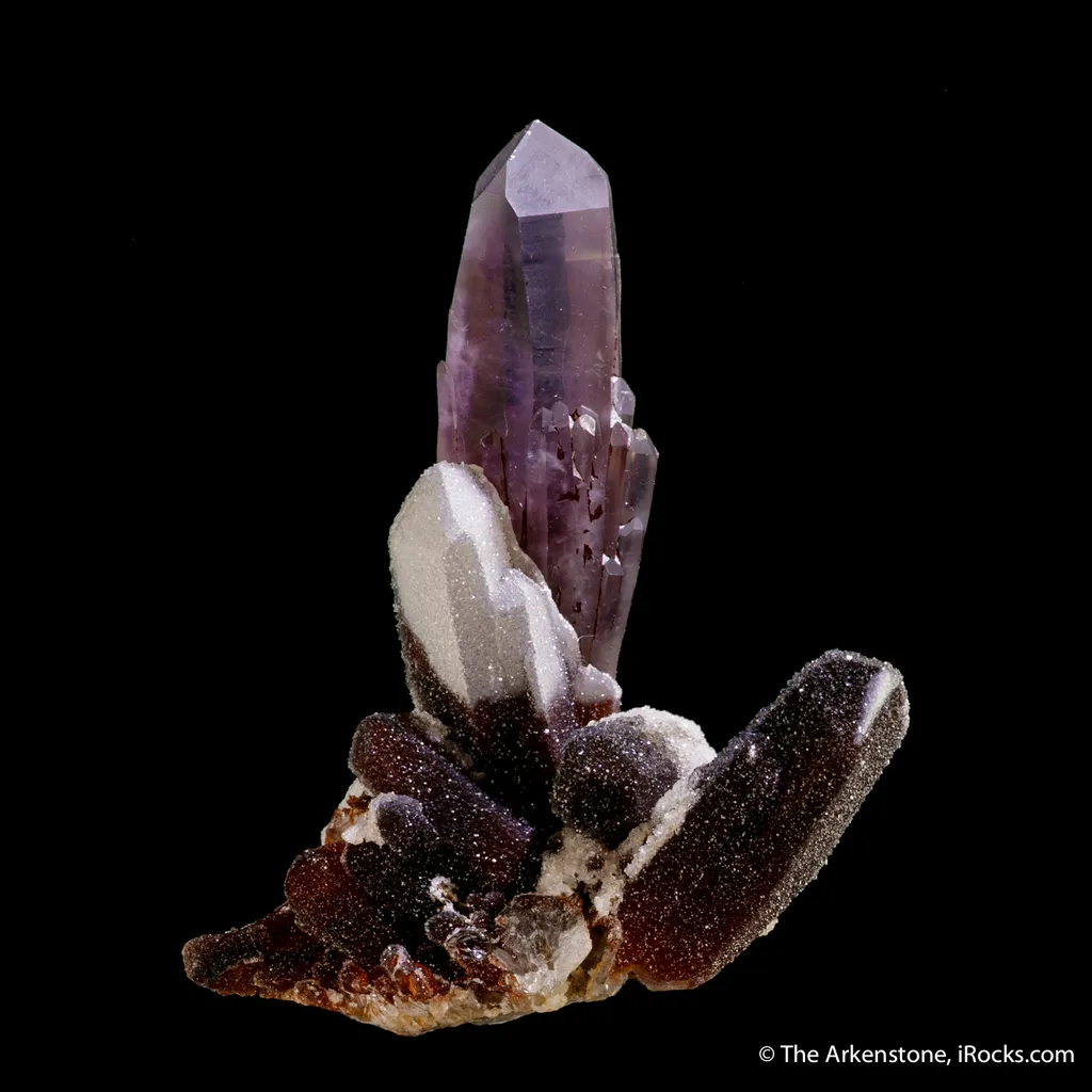 Amethyst with Quartz secondary growths image