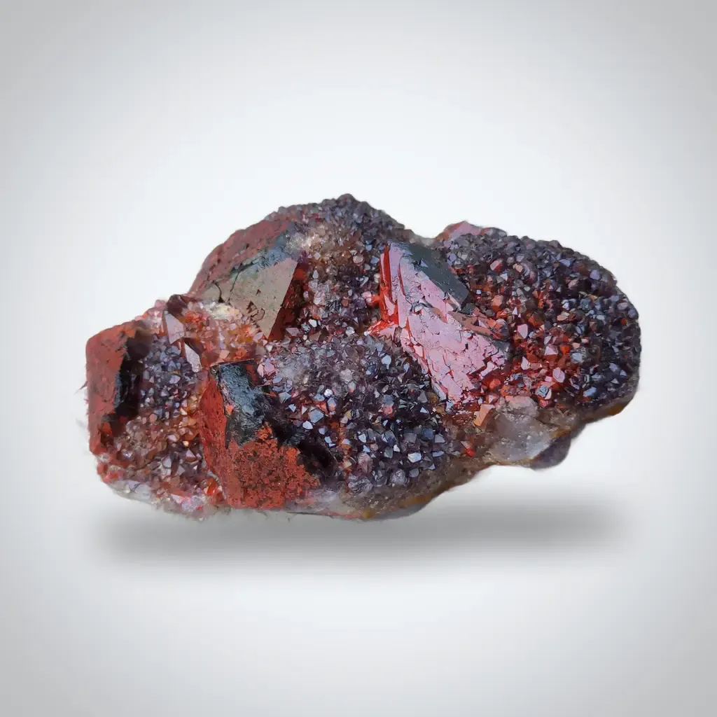 Amethyst with Red Hematite Cluster image