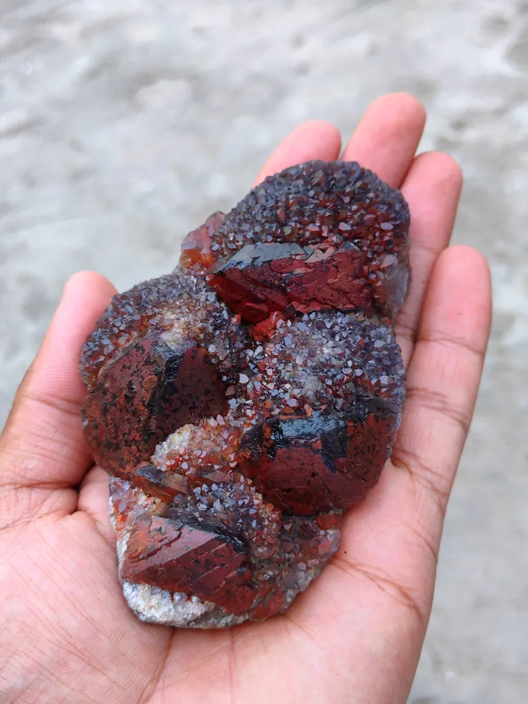 Amethyst with Red Hematite Cluster - image 9