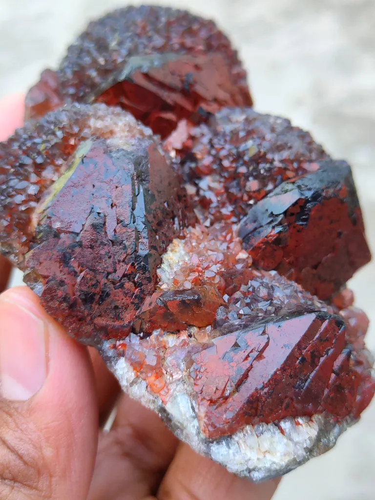 Amethyst with Red Hematite Cluster - image 6