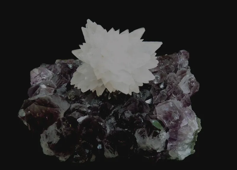 Améthyste / Calcite: Guanajuato, Mexique image