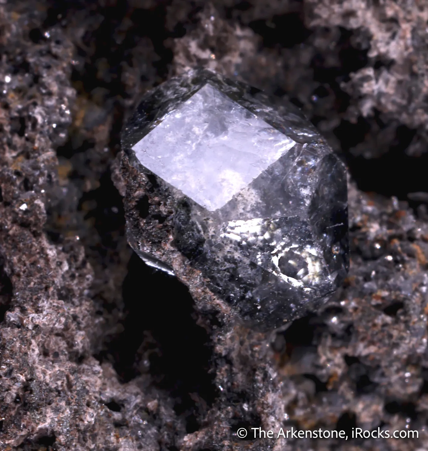 Analcime (Type Locality) with Magnetite - image 1