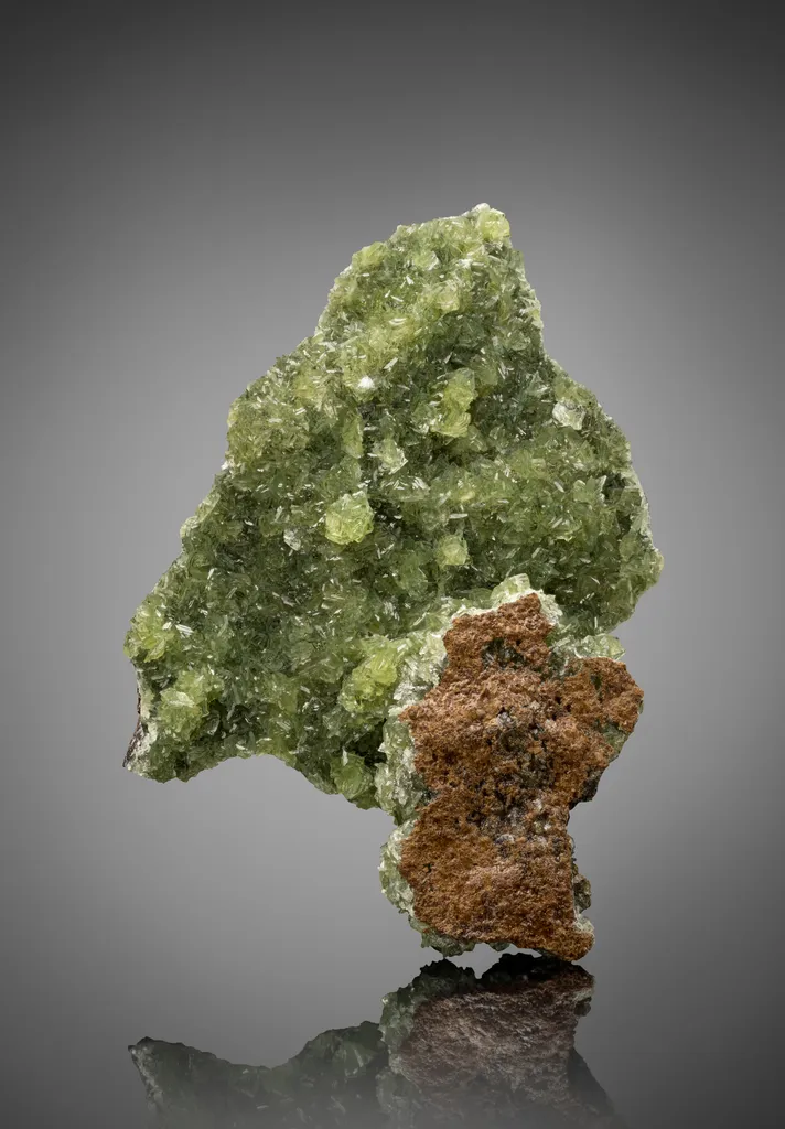 Anapaite on Fossilized Tree Bark image