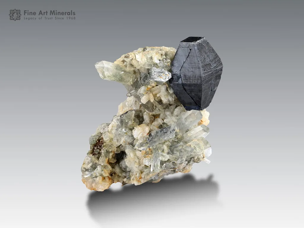 Anatase Crystal with Quartz from Pakistan image