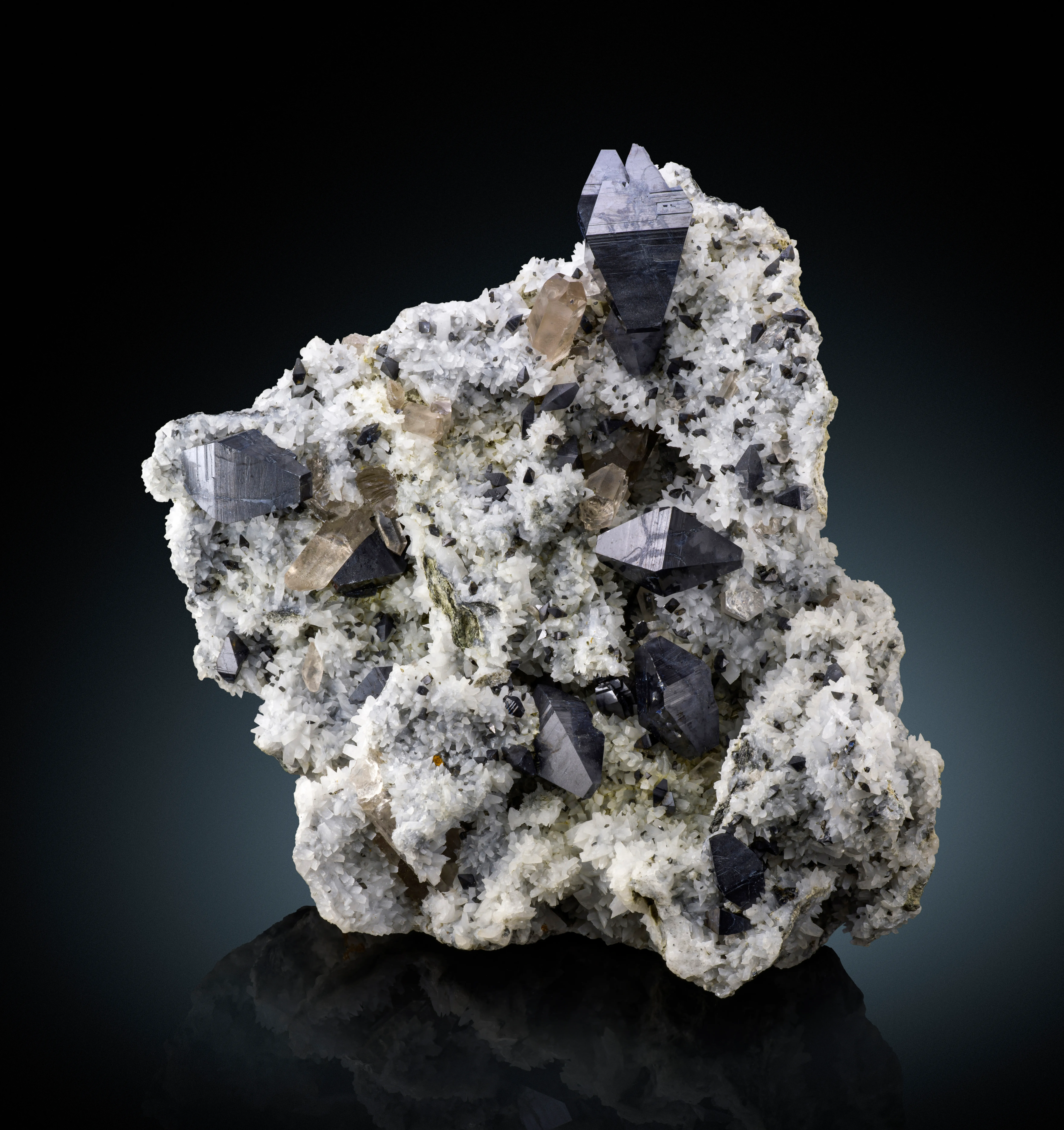 Anatase on Quartz with Adularia - image 1