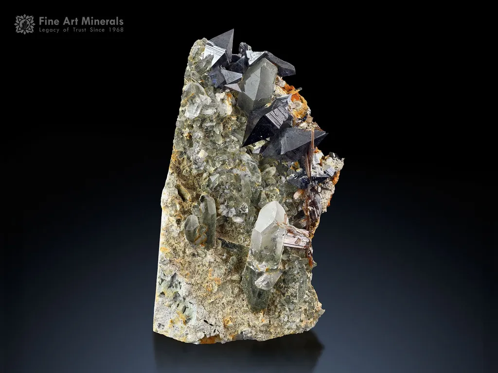 Anatase with Brookite and Quartz from Pakistan image