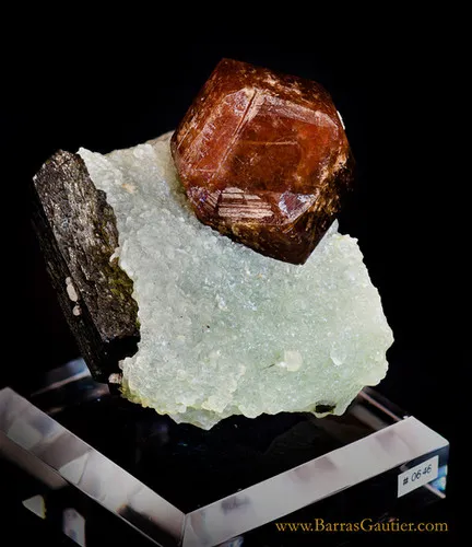 Andradite Garnet and Epidote on Prehnite image
