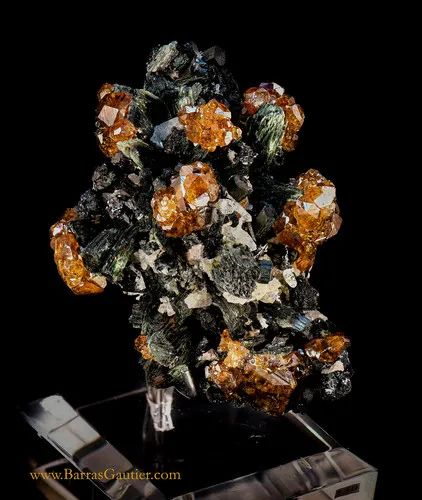 Andradite Garnet on Ferro-Hornblende image
