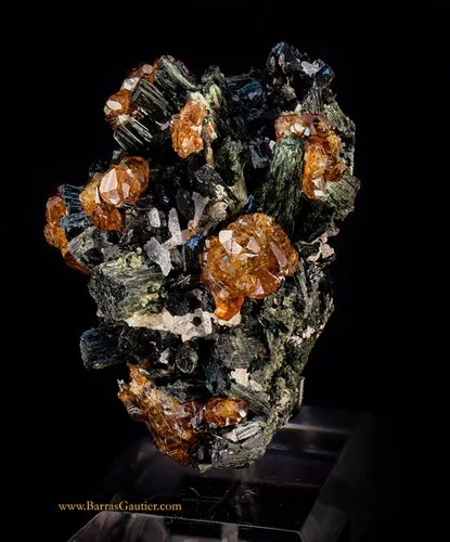 Andradite Garnet on Ferro-Hornblende - image 2