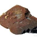 Andradite Garnet on Hematite, with Calcite - image 4
