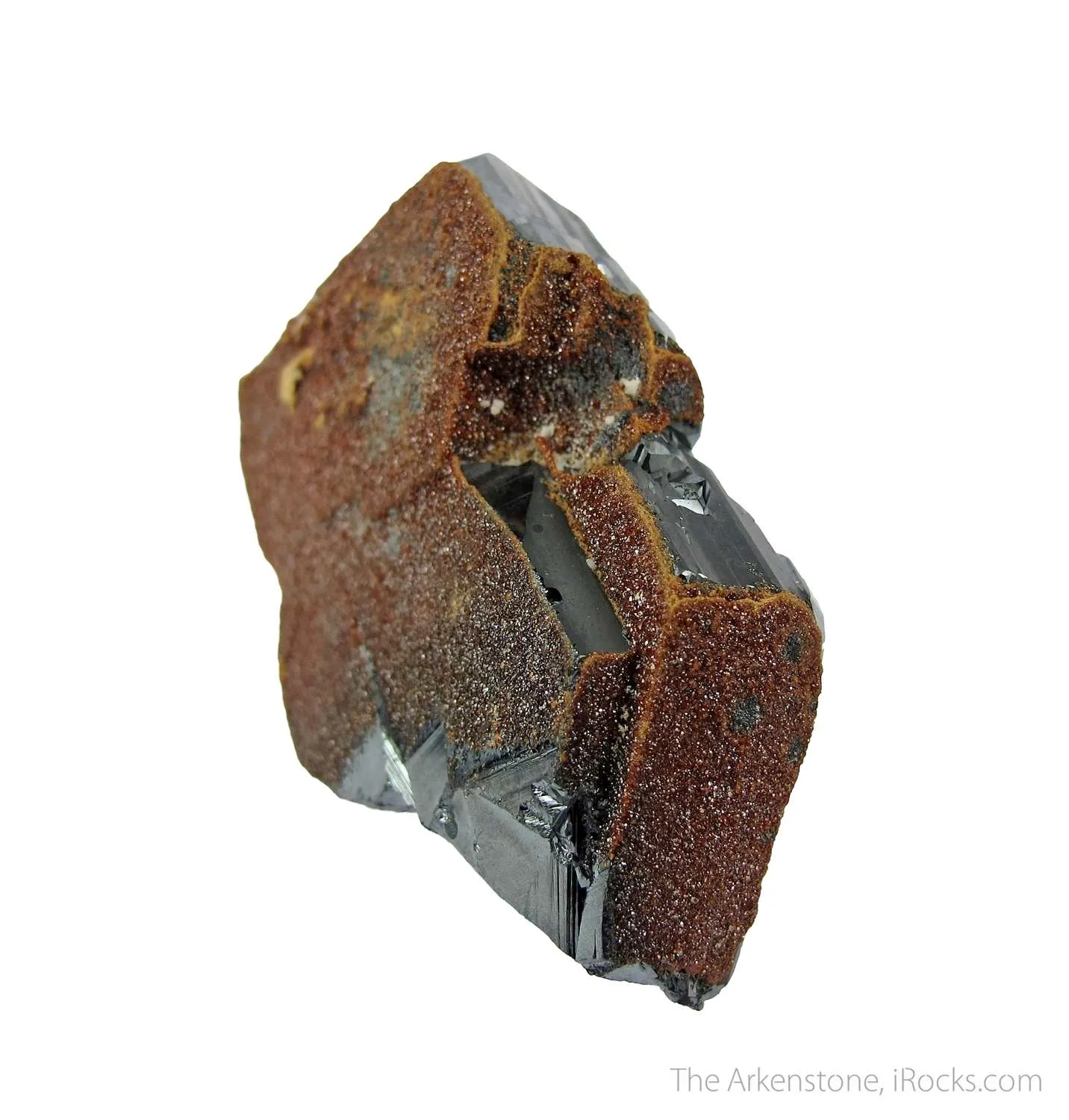 Andradite Garnet on Hematite, with Calcite - image 5