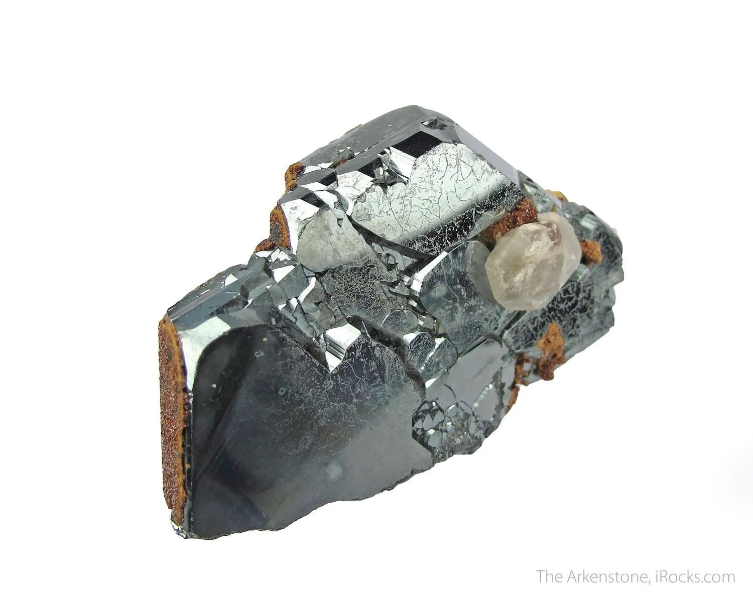 Andradite Garnet on Hematite, with Calcite - image 9