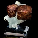 Andradite Garnet on Prehnite - image 1