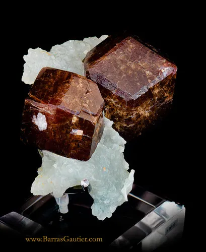 Andradite Garnet on Prehnite - image 3