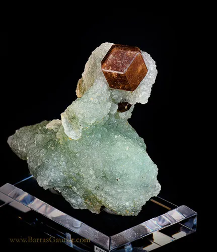 Andradite Garnet on Prehnite image