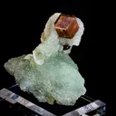 Andradite Garnet on Prehnite - image 1