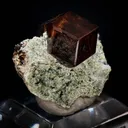 Andradite Garnet on Uralite - image 2