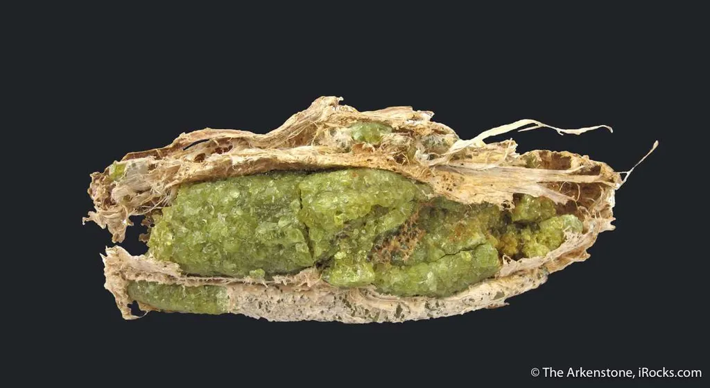 Andradite Garnet var. Demantoid, with Chrysotile - image 3