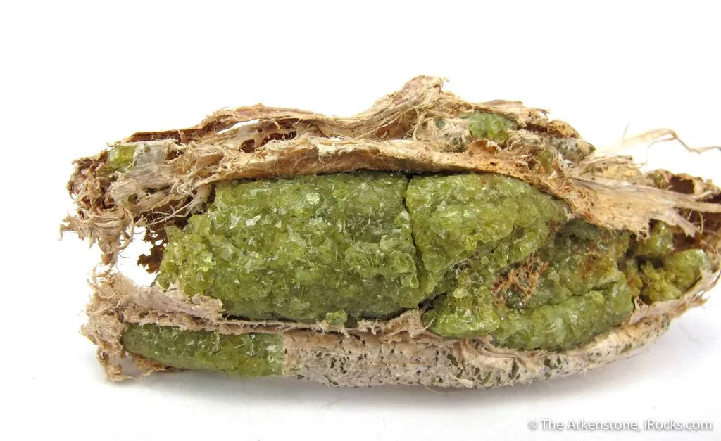 Andradite Garnet var. Demantoid, with Chrysotile - image 2