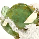 Andradite Var. Demantoid Garnet With Stilbite - image 2