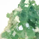 Andradite Var. Demantoid Garnet With Stilbite - image 3