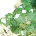 Andradite Var. Demantoid Garnet With Stilbite - image 4