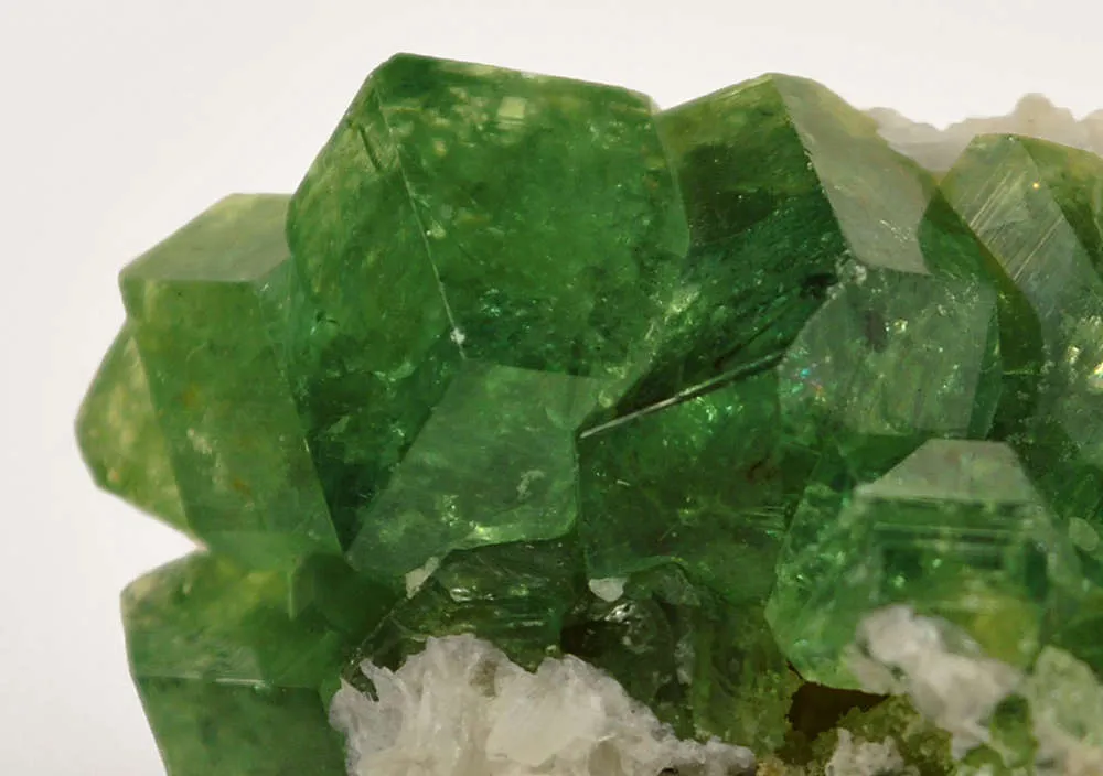 Andradite Var. Demantoid Garnet With Stilbite - image 2