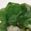 Andradite Var. Demantoid Garnet With Stilbite - image 2