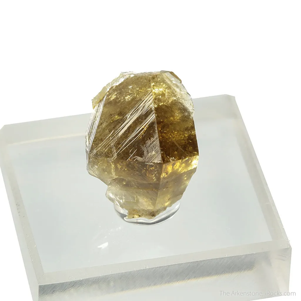 Andradite var. Topazolite (rough and cut set) - image 3