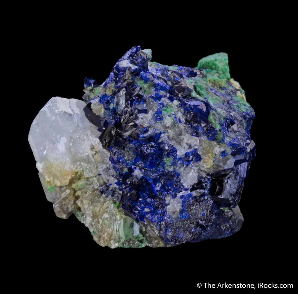 Anglesite, Azurite, and Arsentsumebite (TL) image
