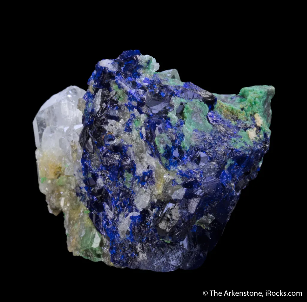 Anglesite, Azurite, and Arsentsumebite (TL) - image 2