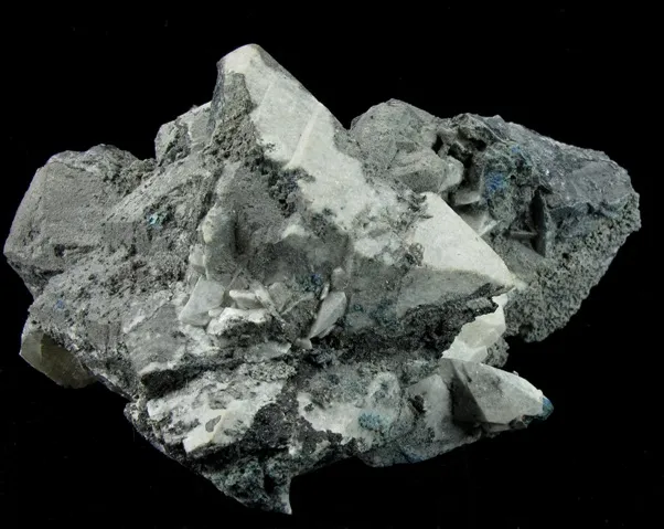 Anglesite Ps. Tennantite, on Galena image