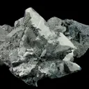 Anglesite Ps. Tennantite, on Galena - image 1