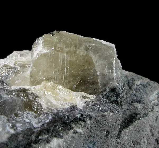 Anglesite Ps. Tennantite, on Galena - image 4
