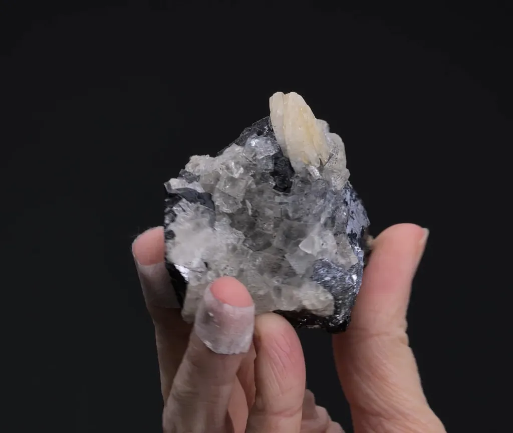 Anglesite with Fluorite Galena and Sphalerite - image 2