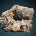 ANTIMONPEARCEITE on Fluorite - image 1