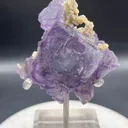aogangxian Purple Phantom Cubic Fluorite with Botryoidal Dolomite, Yizhang County, Hunan, China - image 2