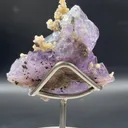 aogangxian Purple Phantom Cubic Fluorite with Botryoidal Dolomite, Yizhang County, Hunan, China - image 5