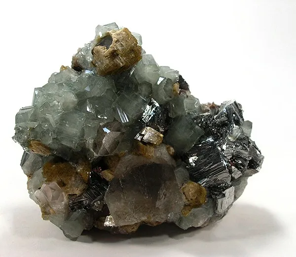 Apatite-(Caf), Arsenopyrite, Siderite, Quartz image