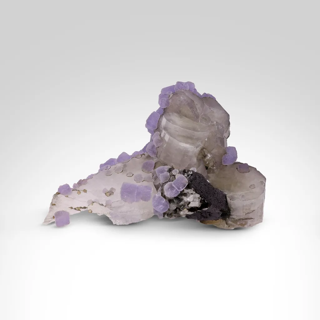 Apatite, Fluorite from Portugal, Panasqueira Mines image