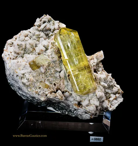 Apatite on Albite (Fluoro-Apatite) - image 2